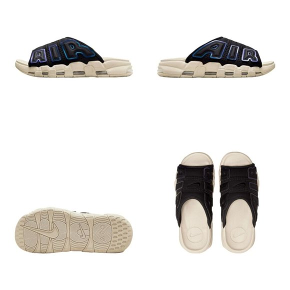 Nike Air More Uptempo Slide Sandals FB7799-001 Black Sanddrift Men's Size 9 - Picture 7 of 7